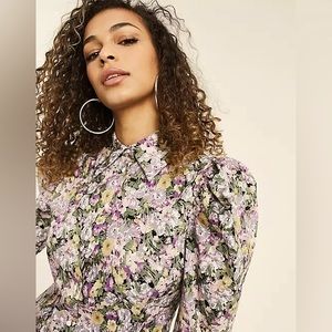 Only shirt with puff sleeves in floral print